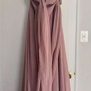 Revelry Rose Quartz Convertible Chiffon Dress